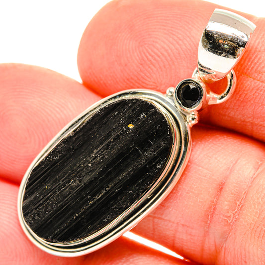 Black Tourmaline Pendants handcrafted by Ana Silver Co - PD30694