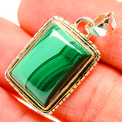 Malachite Pendants handcrafted by Ana Silver Co - PD30706