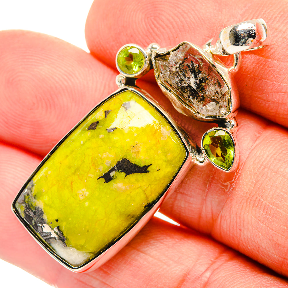 Lizardite Pendants handcrafted by Ana Silver Co - PD30711