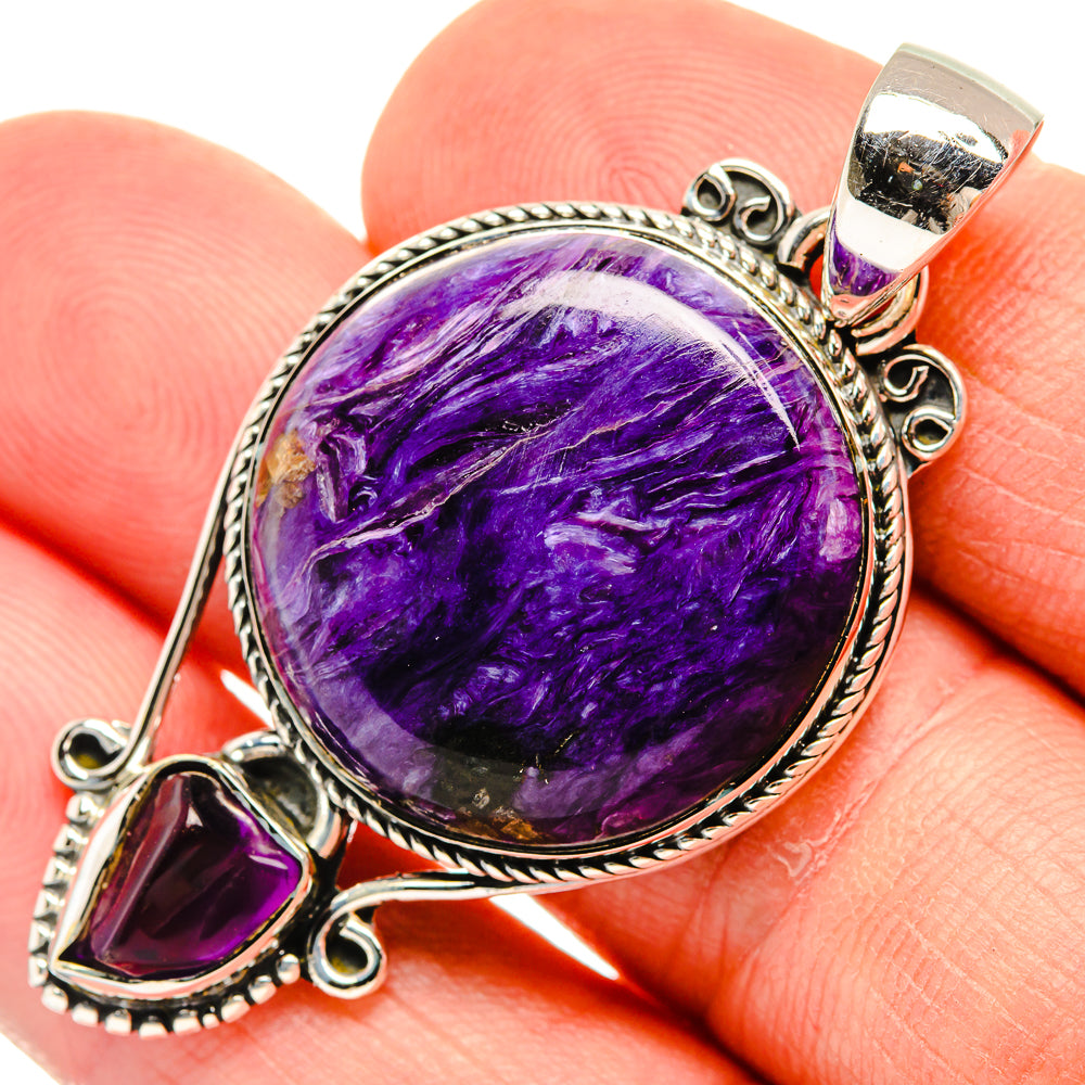 Charoite Pendants handcrafted by Ana Silver Co - PD30716