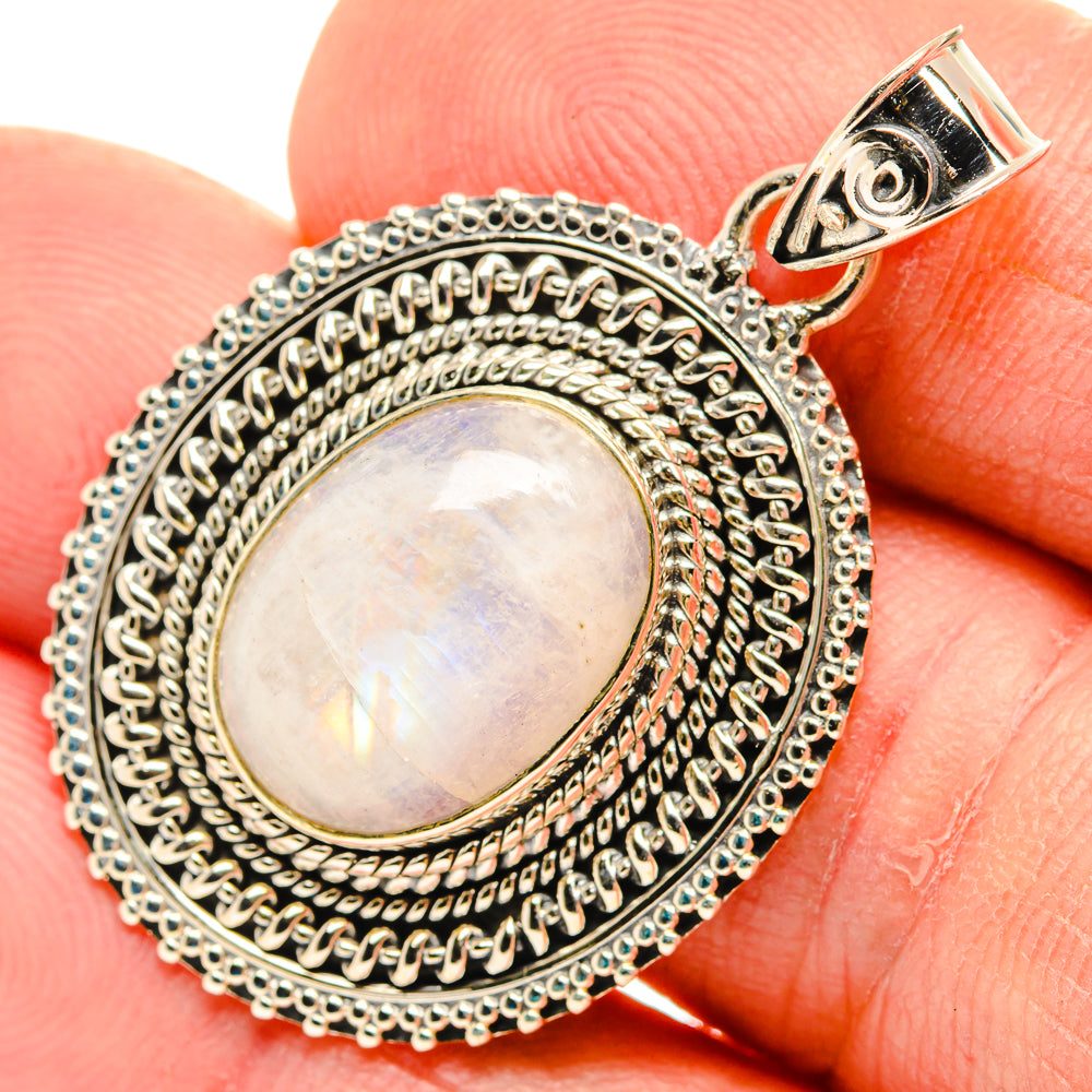 Rainbow Moonstone Pendants handcrafted by Ana Silver Co - PD30730