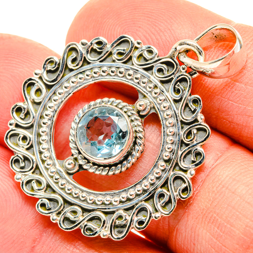 Blue Topaz Pendants handcrafted by Ana Silver Co - PD30741