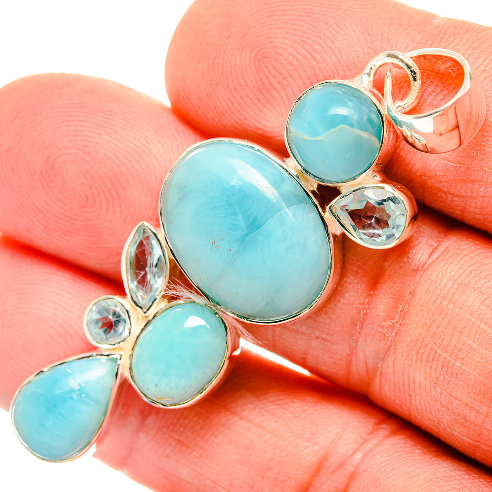 Larimar Pendants handcrafted by Ana Silver Co - PD30770