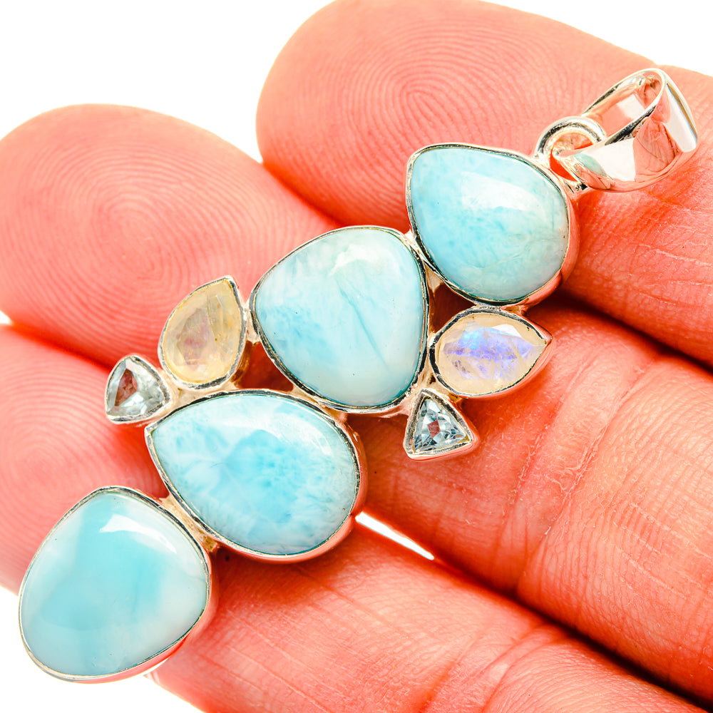 Larimar Pendants handcrafted by Ana Silver Co - PD30773