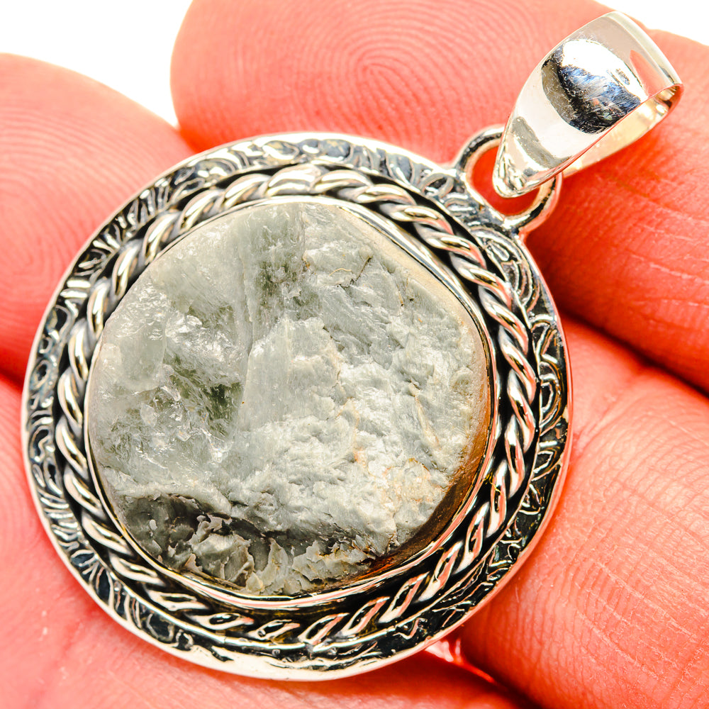 Green Tourmaline In Quartz Pendants handcrafted by Ana Silver Co - PD30778