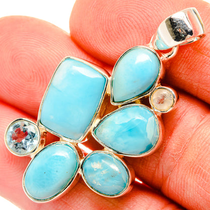 Larimar Pendants handcrafted by Ana Silver Co - PD30783