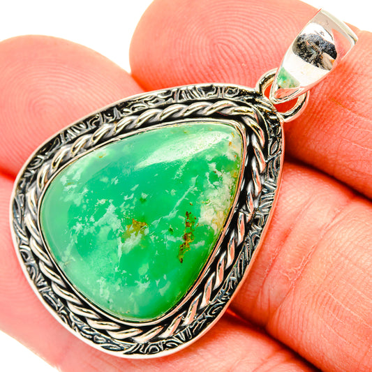 Chrysoprase Pendants handcrafted by Ana Silver Co - PD30785