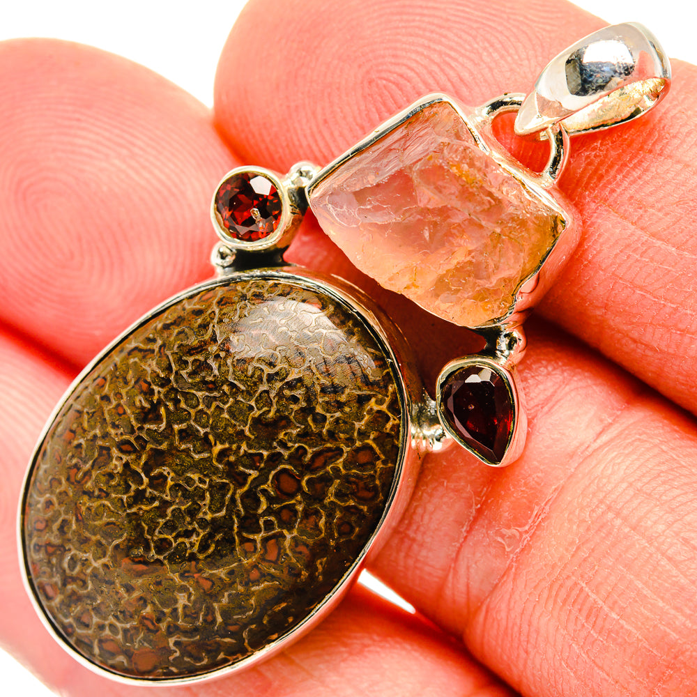 Dinosaur Bone Pendants handcrafted by Ana Silver Co - PD30788