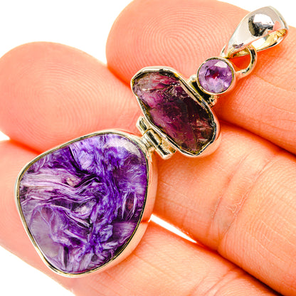 Charoite Pendants handcrafted by Ana Silver Co - PD30796