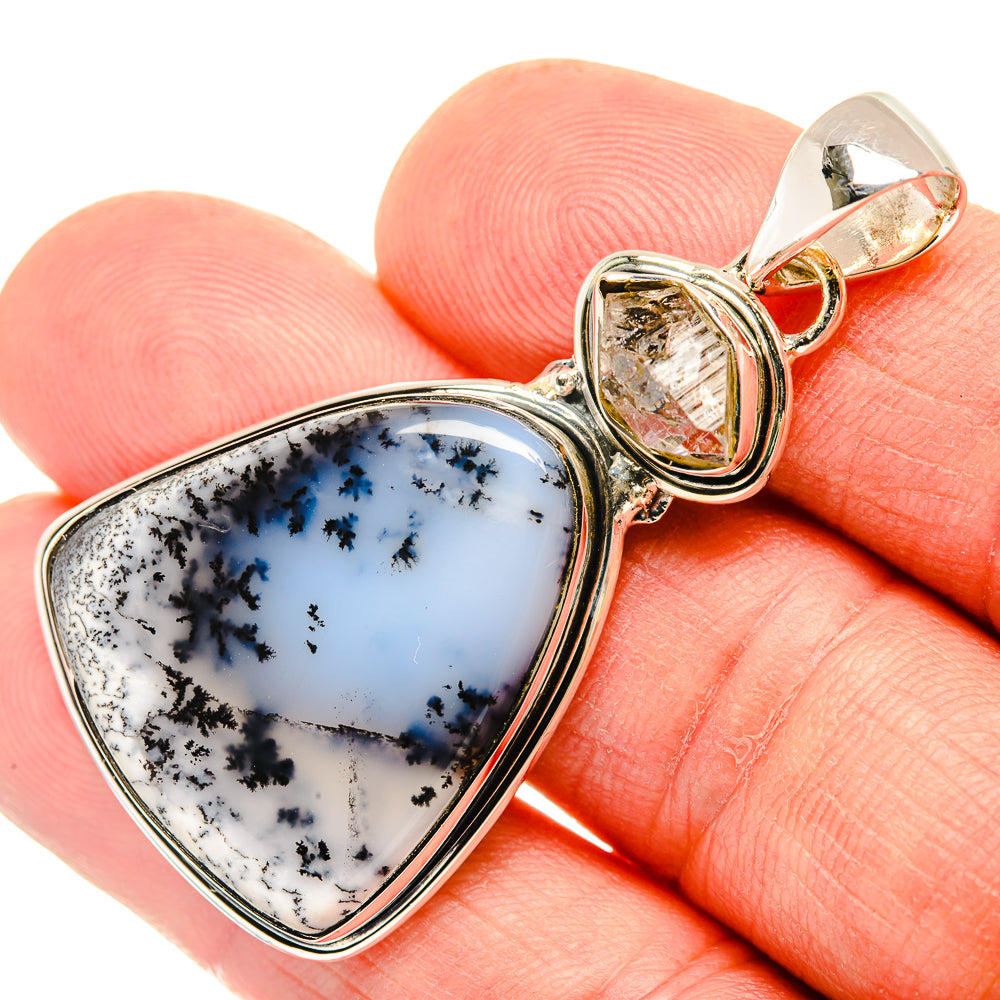 Dendritic Opal Pendants handcrafted by Ana Silver Co - PD30797