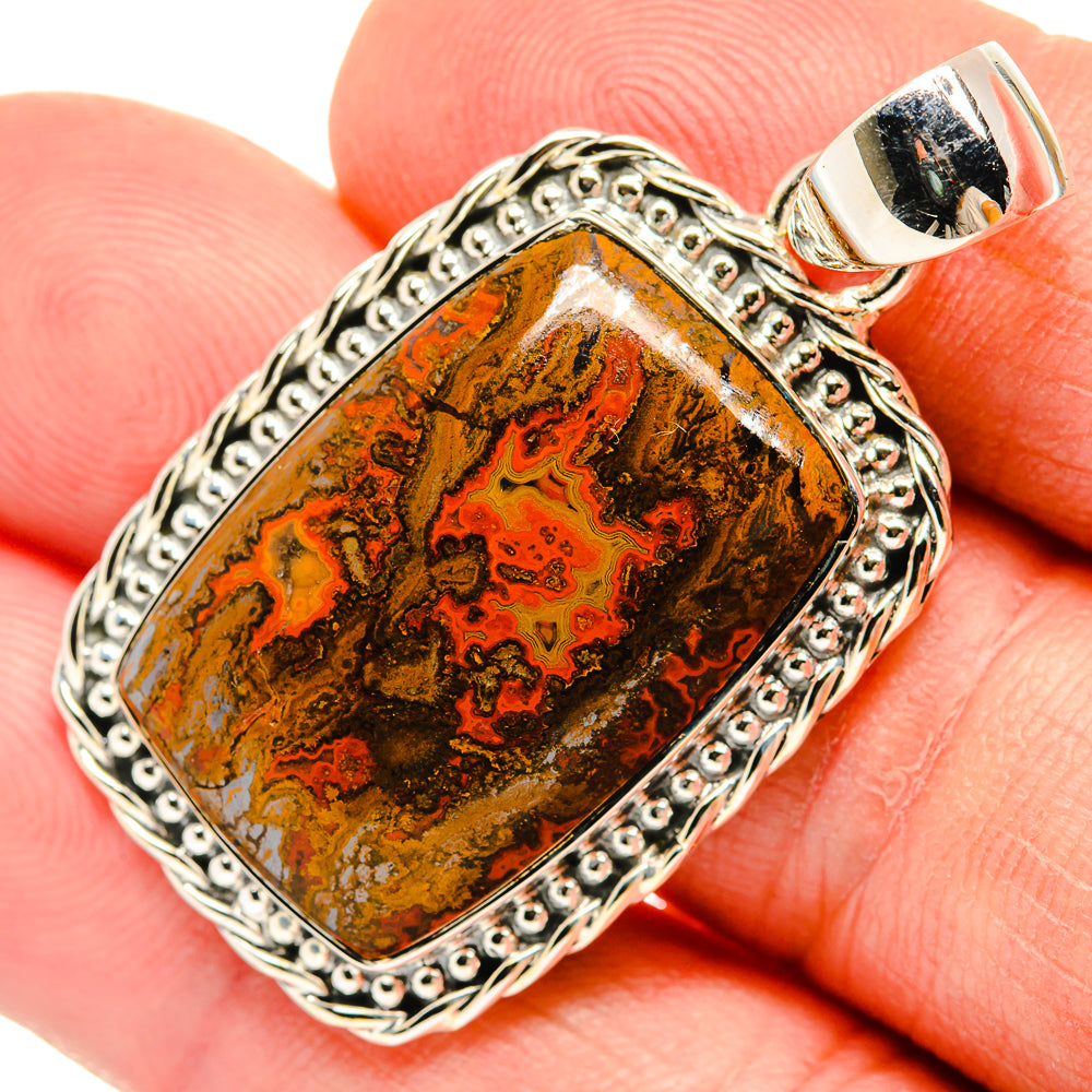 Moroccan Agate Pendants handcrafted by Ana Silver Co - PD30799