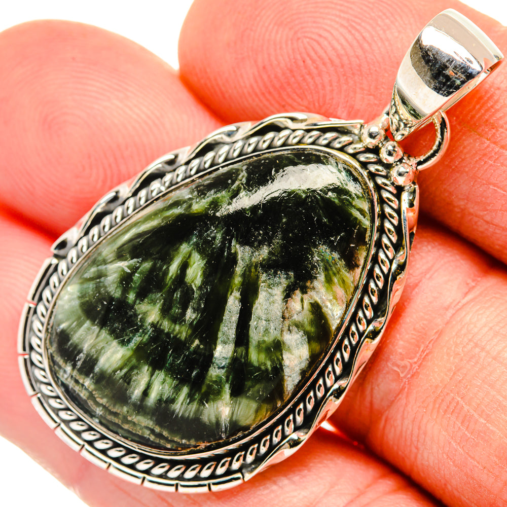 Seraphinite Pendants handcrafted by Ana Silver Co - PD30804