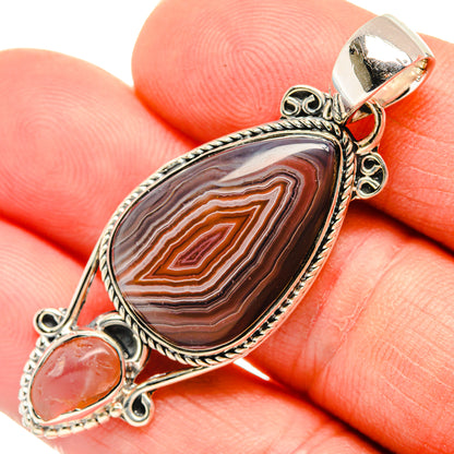 Botswana Agate Pendants handcrafted by Ana Silver Co - PD30816