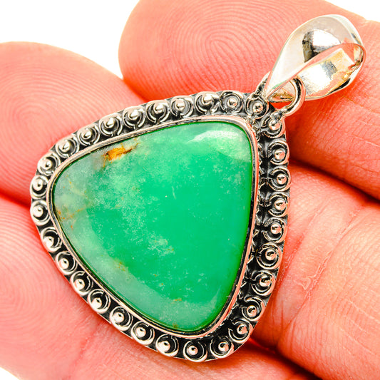 Chrysoprase Pendants handcrafted by Ana Silver Co - PD30831