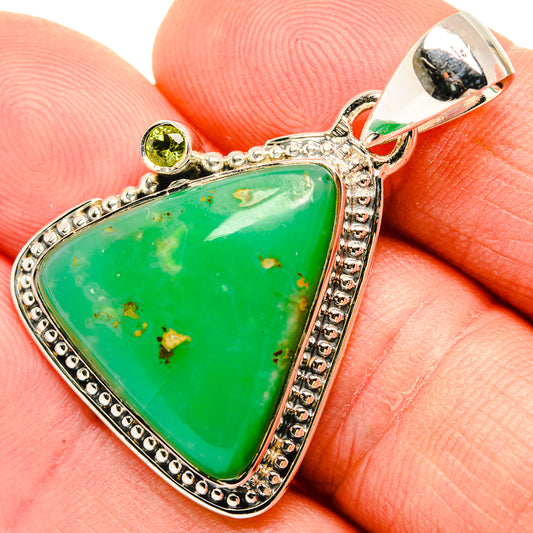 Chrysoprase Pendants handcrafted by Ana Silver Co - PD30843