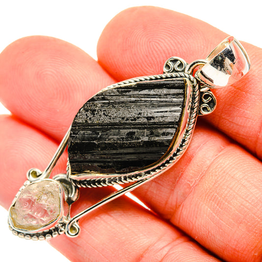 Black Tourmaline Pendants handcrafted by Ana Silver Co - PD30847