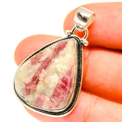 Pink Tourmaline In Quartz Pendants handcrafted by Ana Silver Co - PD3085