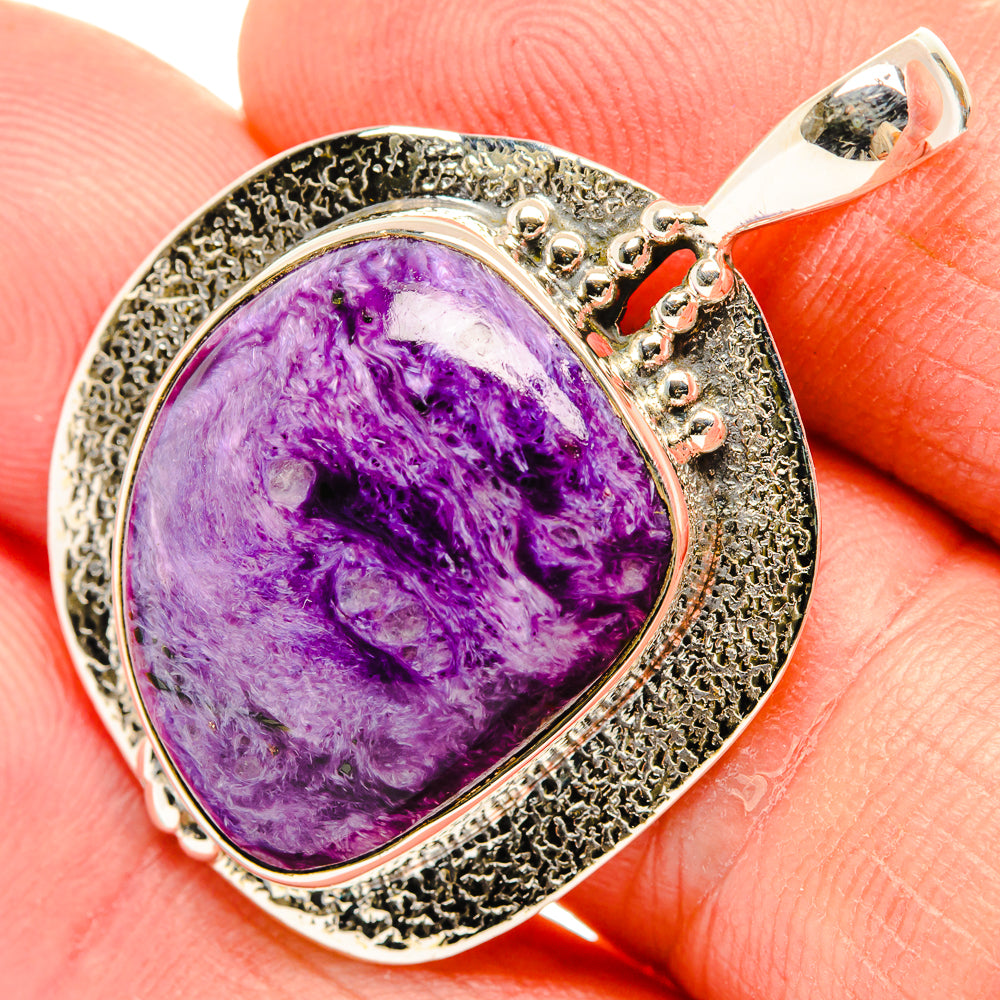Charoite Pendants handcrafted by Ana Silver Co - PD30852