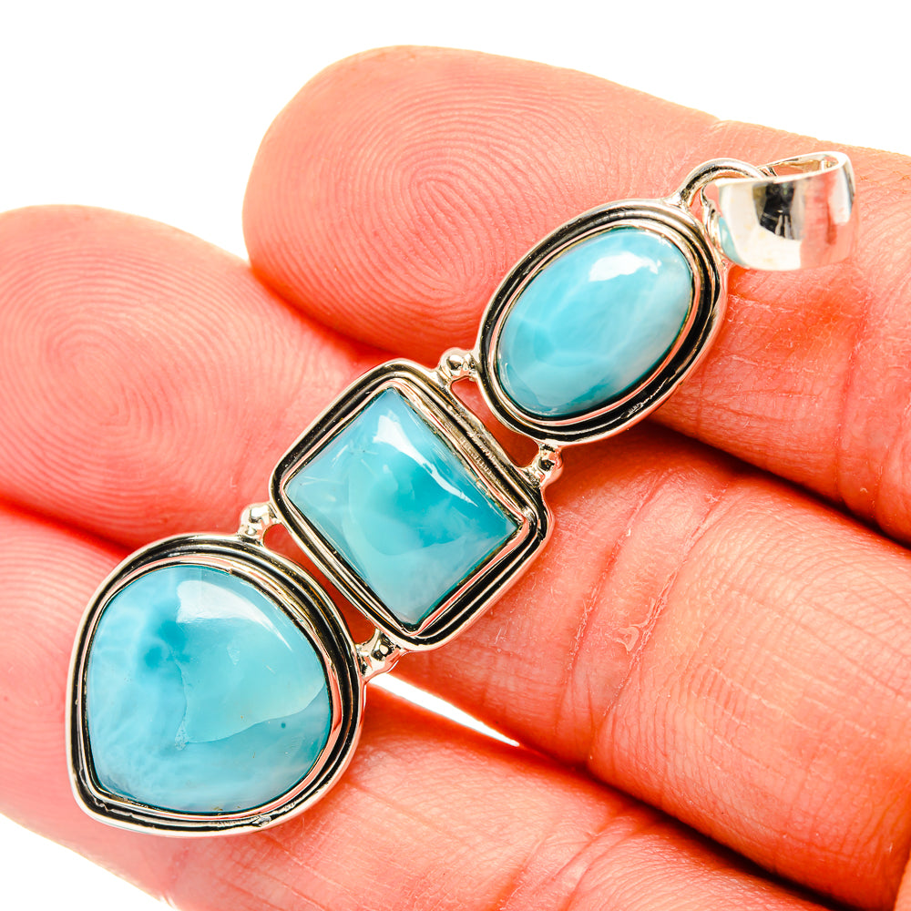 Larimar Pendants handcrafted by Ana Silver Co - PD30862