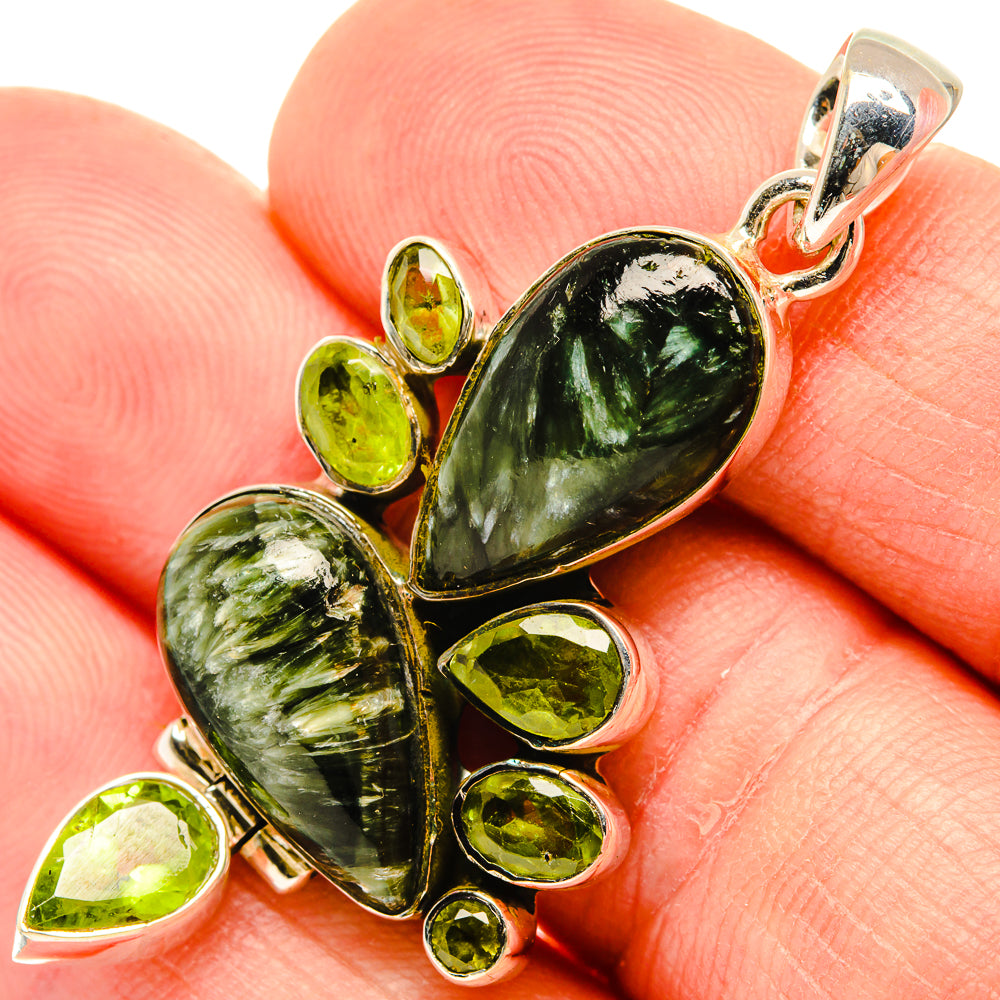 Seraphinite Pendants handcrafted by Ana Silver Co - PD30865