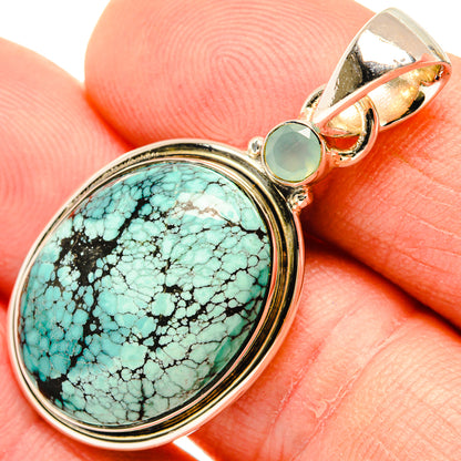Tibetan Turquoise Pendants handcrafted by Ana Silver Co - PD30876