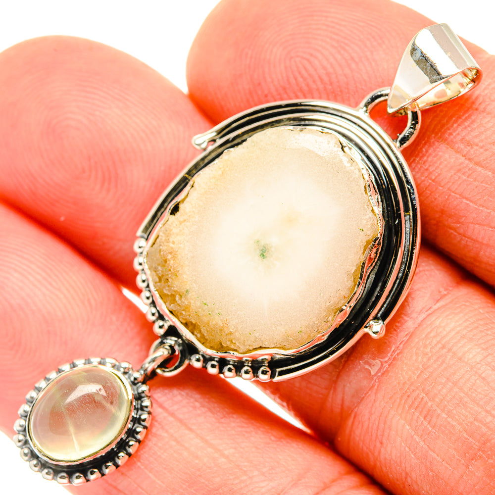 White Solar Quartz Pendants handcrafted by Ana Silver Co - PD30879