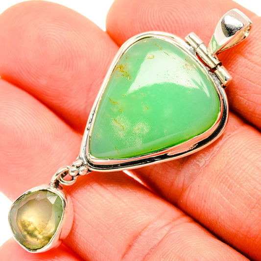 Chrysoprase Pendants handcrafted by Ana Silver Co - PD30881