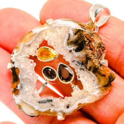 Geode Slice Pendants handcrafted by Ana Silver Co - PD30886