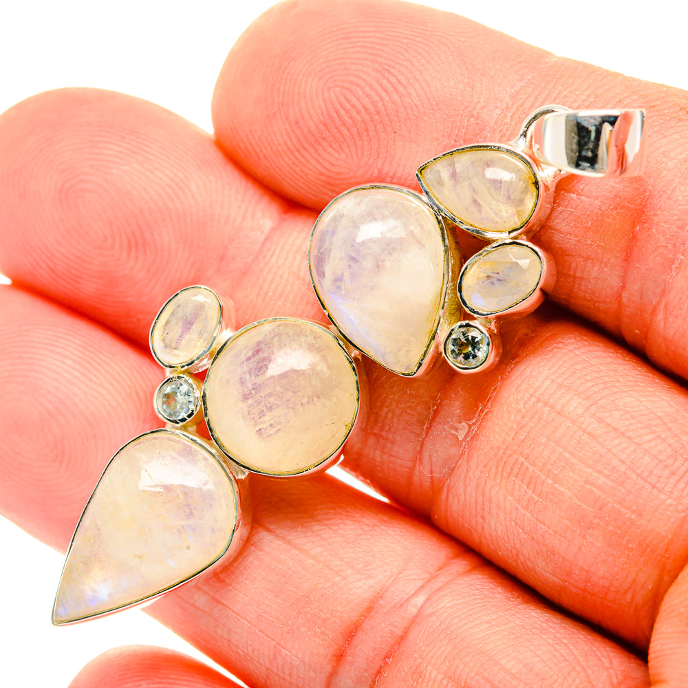 Rainbow Moonstone Pendants handcrafted by Ana Silver Co - PD30888