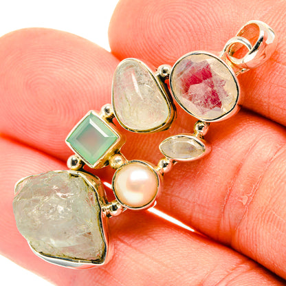 Aquamarine Pendants handcrafted by Ana Silver Co - PD30897
