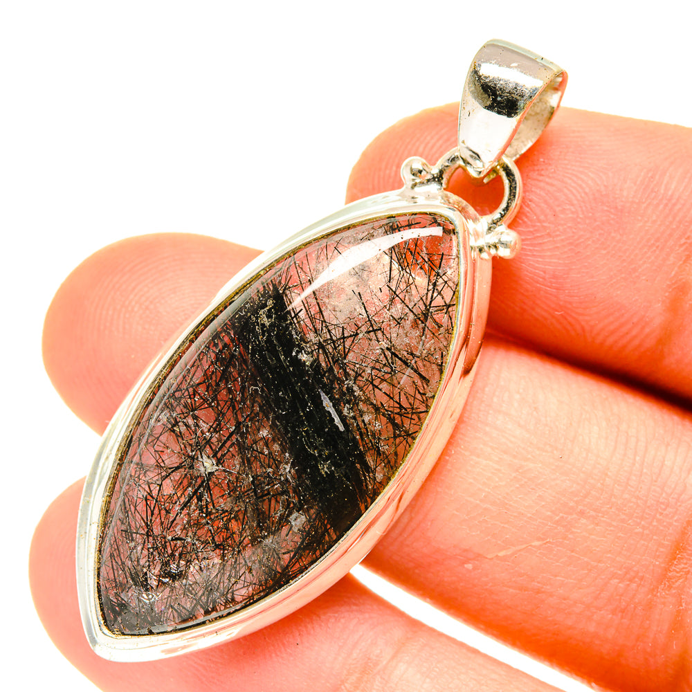 Tourmalinated Quartz Pendants handcrafted by Ana Silver Co - PD3090