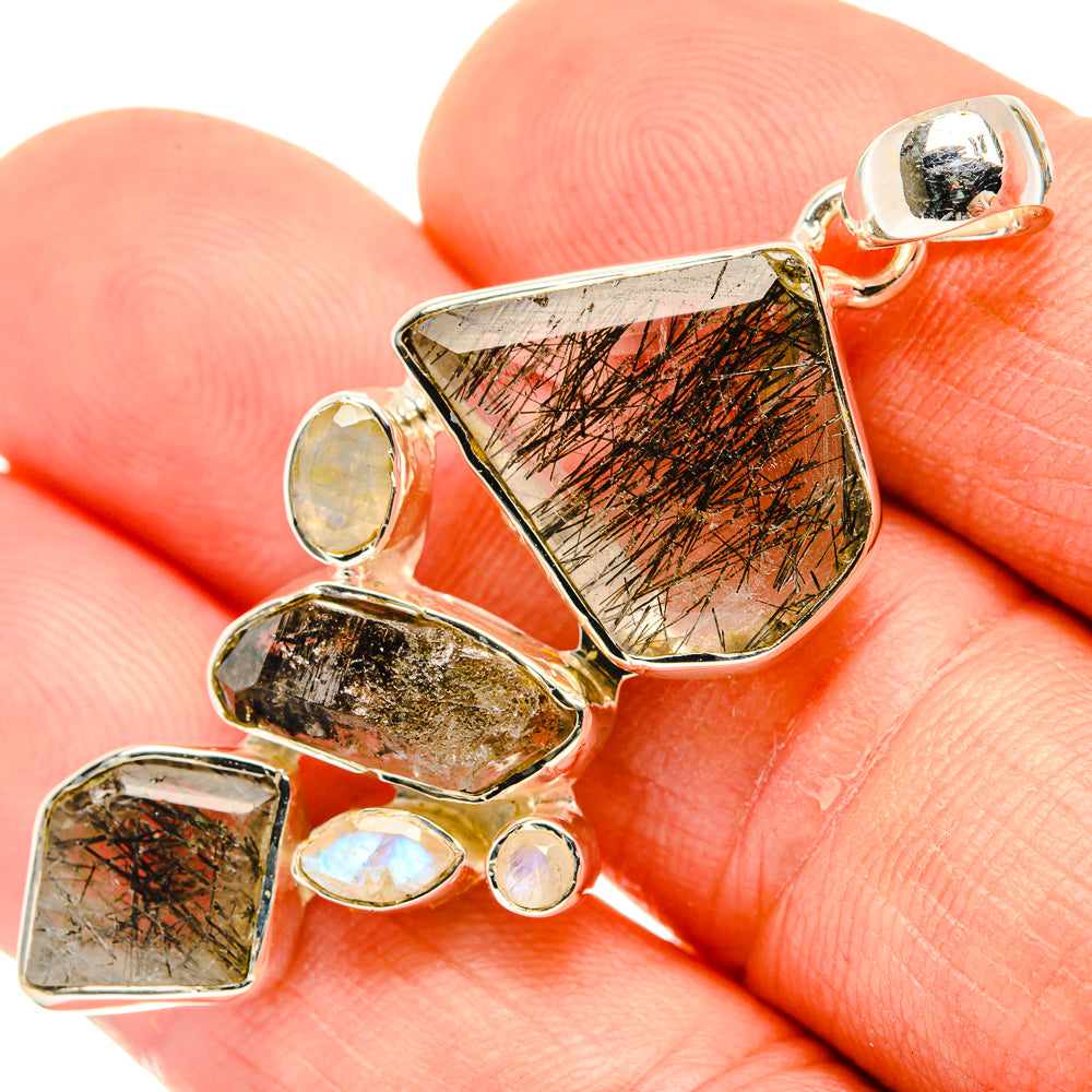 Tourmalinated Quartz Pendants handcrafted by Ana Silver Co - PD30908