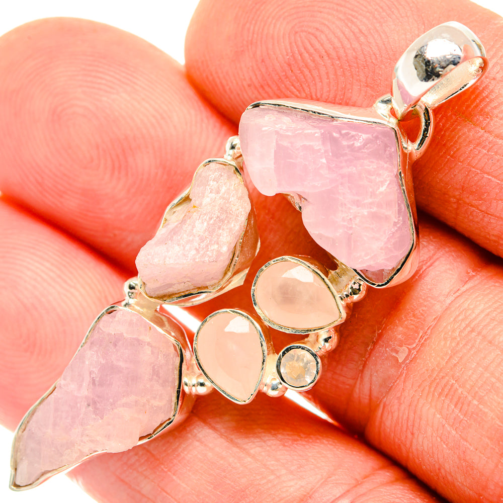 Rose Quartz Pendants handcrafted by Ana Silver Co - PD30920