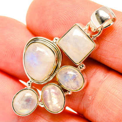Rainbow Moonstone Pendants handcrafted by Ana Silver Co - PD30923