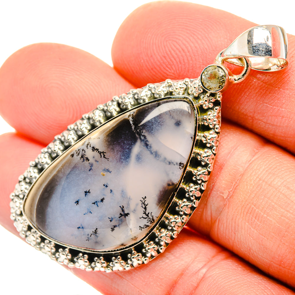 Dendritic Opal Pendants handcrafted by Ana Silver Co - PD30926