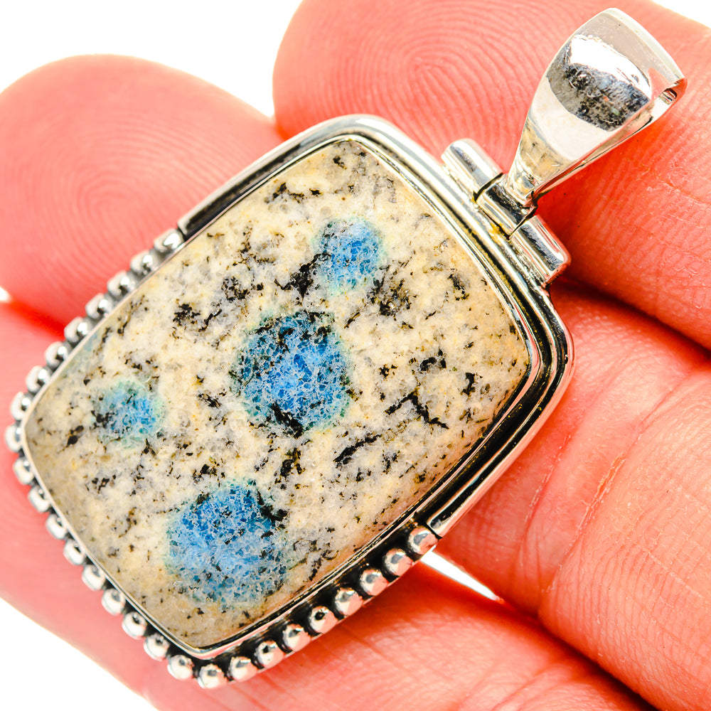 K2 Blue Azurite Pendants handcrafted by Ana Silver Co - PD30938