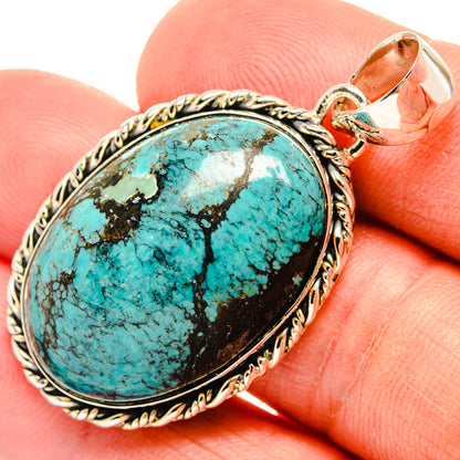 Tibetan Turquoise Pendants handcrafted by Ana Silver Co - PD30947