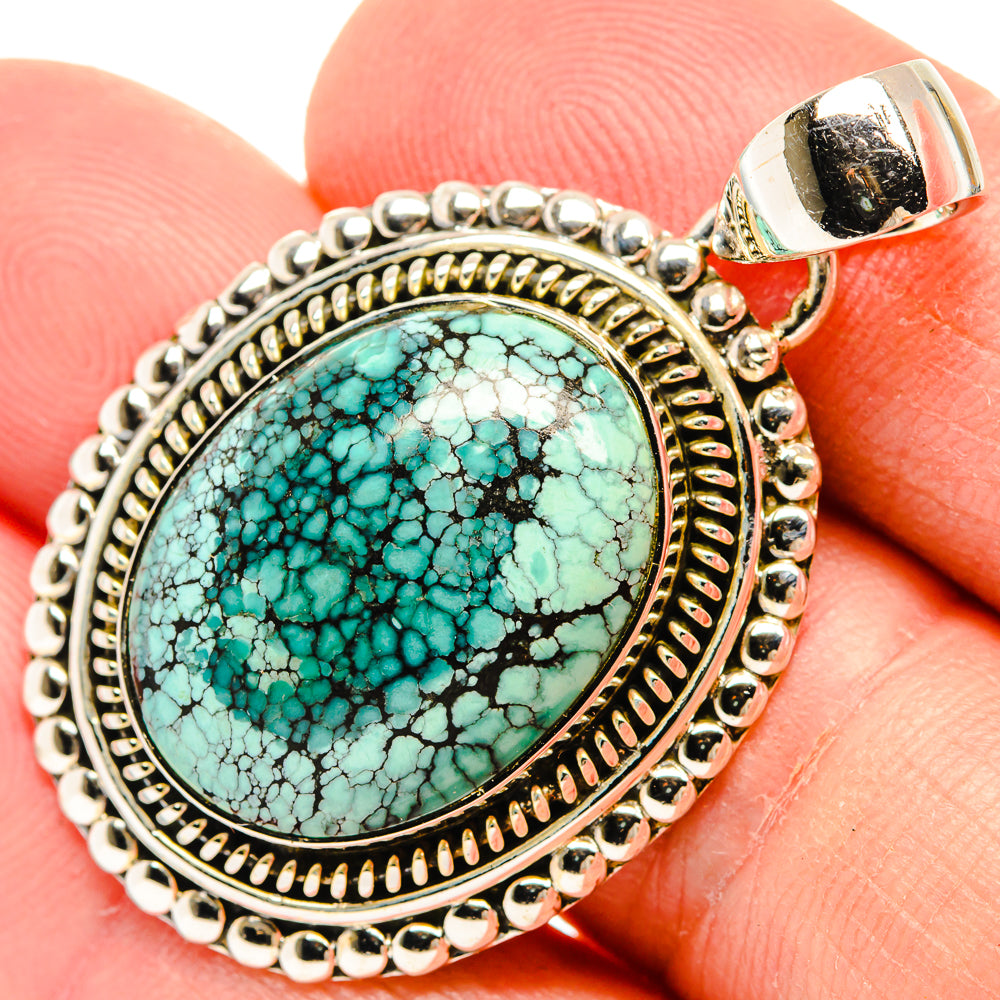 Tibetan Turquoise Pendants handcrafted by Ana Silver Co - PD30950