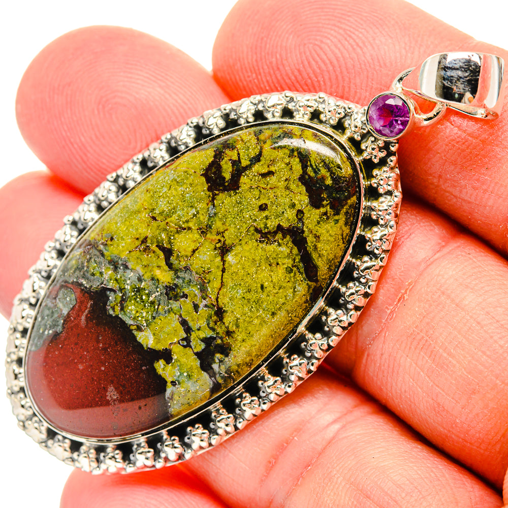 Dragon's Blood Stone Pendants handcrafted by Ana Silver Co - PD30952