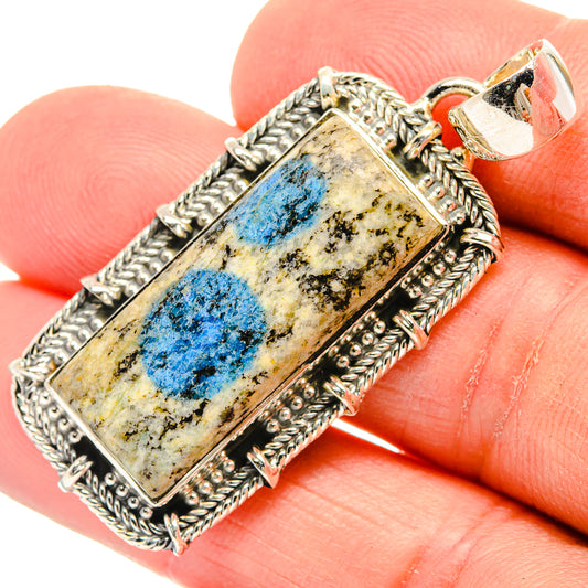 K2 Blue Azurite Pendants handcrafted by Ana Silver Co - PD30965