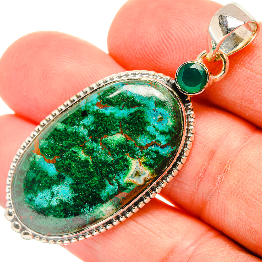 Malachite Pendants handcrafted by Ana Silver Co - PD30966