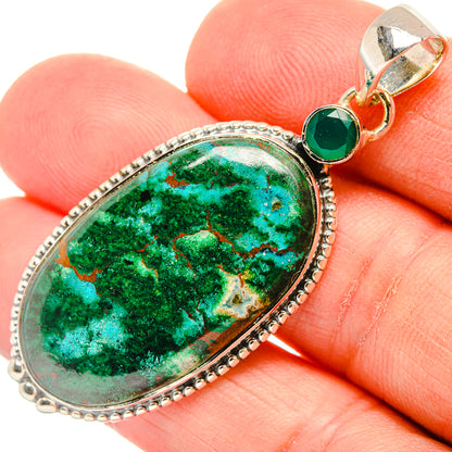 Malachite Pendants handcrafted by Ana Silver Co - PD30966