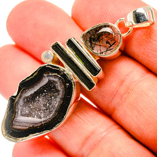 Coconut Geode Slice Pendants handcrafted by Ana Silver Co - PD30967