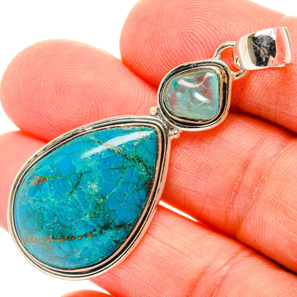 Chrysocolla Pendants handcrafted by Ana Silver Co - PD30972