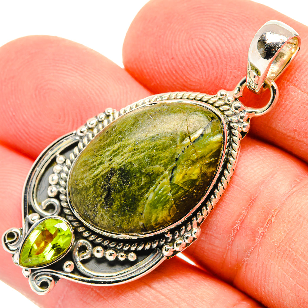 African Green Opal Pendants handcrafted by Ana Silver Co - PD30980