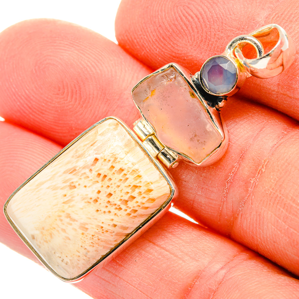 Scolecite Pendants handcrafted by Ana Silver Co - PD30981