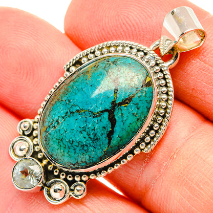 Tibetan Turquoise Pendants handcrafted by Ana Silver Co - PD30983