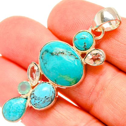 Tibetan Turquoise Pendants handcrafted by Ana Silver Co - PD30987
