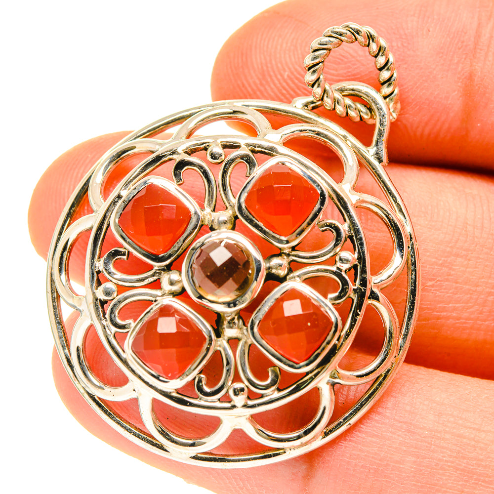 Carnelian Pendants handcrafted by Ana Silver Co - PD3099
