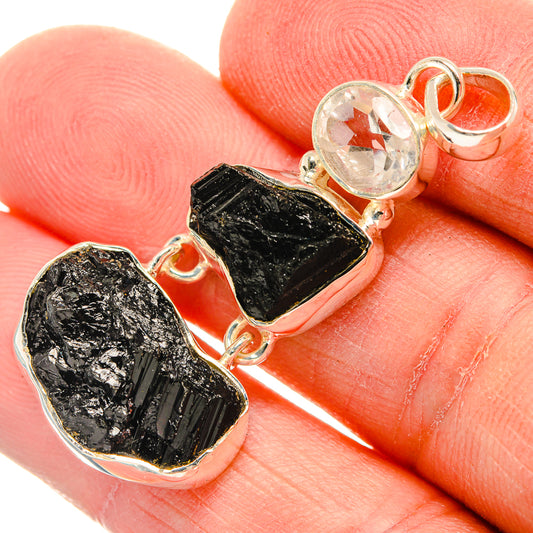 Black Tourmaline Pendants handcrafted by Ana Silver Co - PD30991